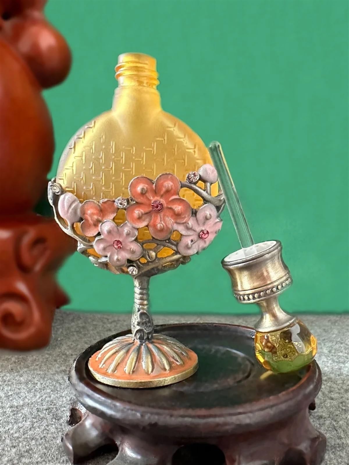 Parfümzerstäuber, 2 Stück 10 ml Glasparfümöl Tattoo-Farbflasche mit Glasstift Gelb