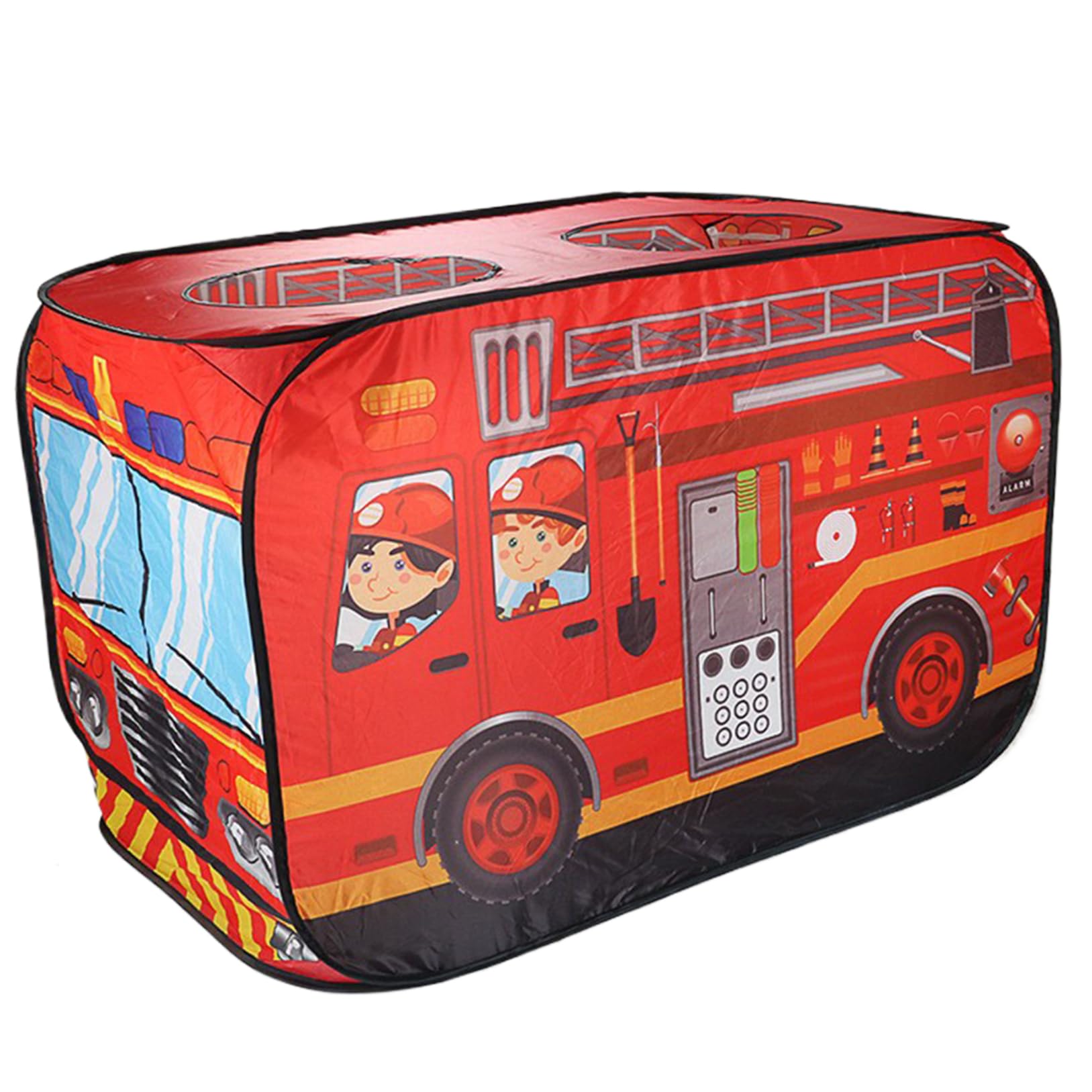 pops up Tent for Kids, Foldable Oxford Cloth Fire Truck Tent with 3 Openings, 44x26x30 Inch Large pops up Play, Play House for Toddlers, Boys and Girls Gifts, Décor Storage