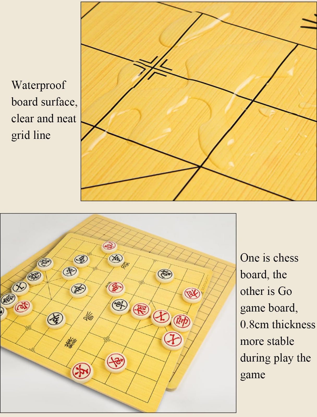 Juego de Mesa Chino Xiangqi de ajedrez con Piezas de ajedrez y Tablero de ajedrez de melamina