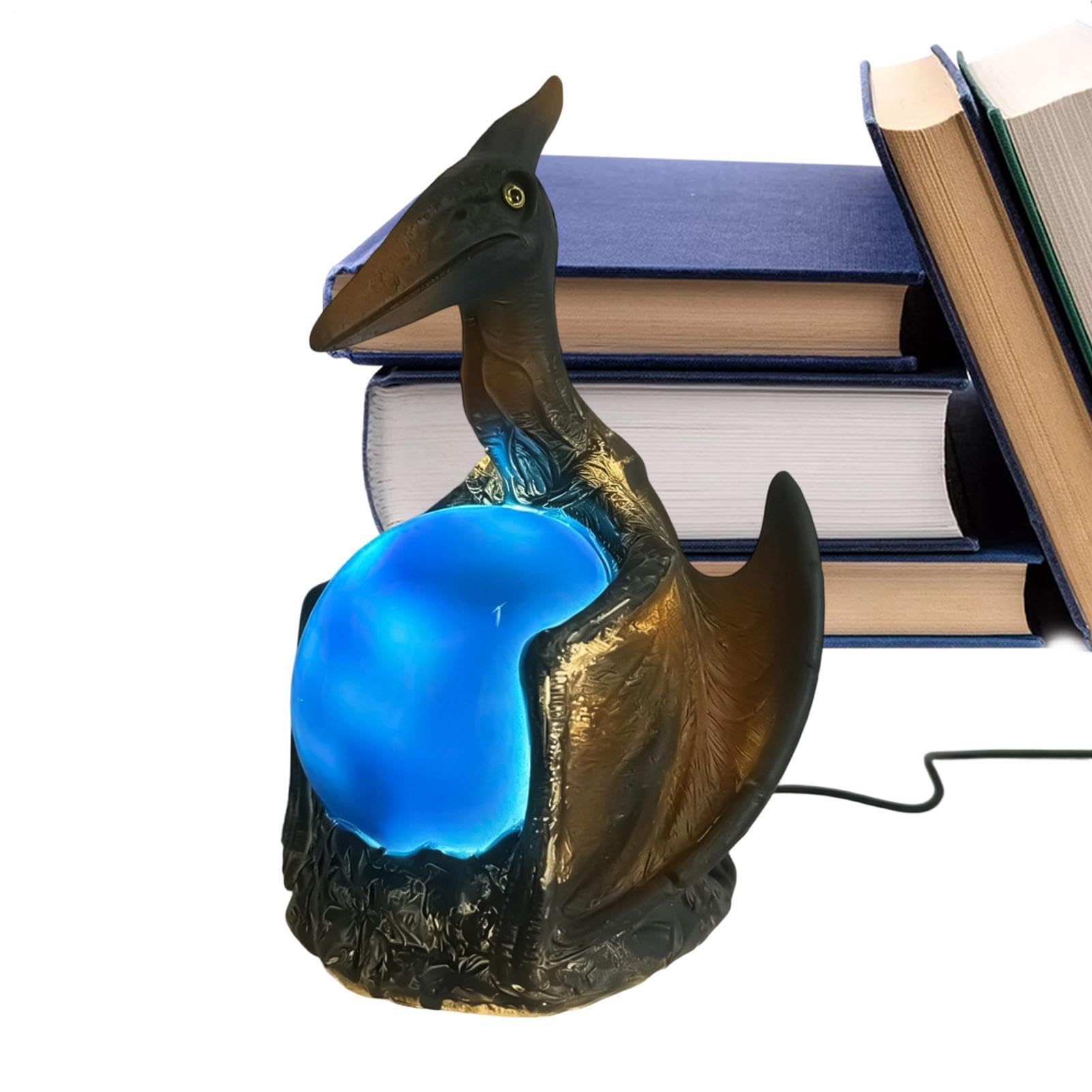 Generico Lampe dragon avec sculpture de bureau fantasy avec LED bleue