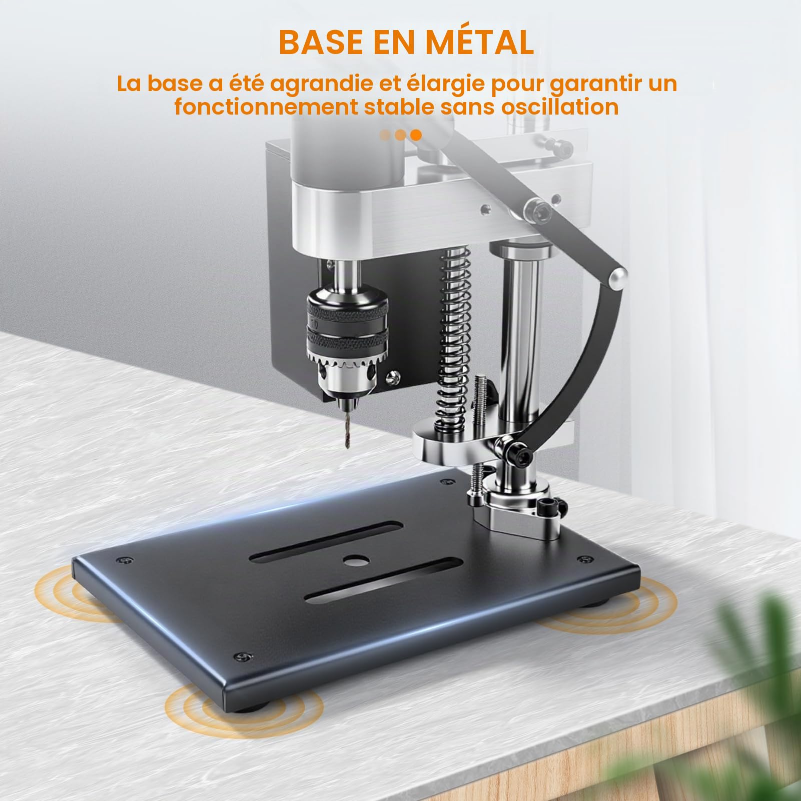 Mini Perceuse à Colonne d'établi, 200W 7 Vitesses Mini perceuse d'établi Perceuse Electrique Multifonction Réglage Hauteur 50mm Kit Table De Perceuse Forage De Banc