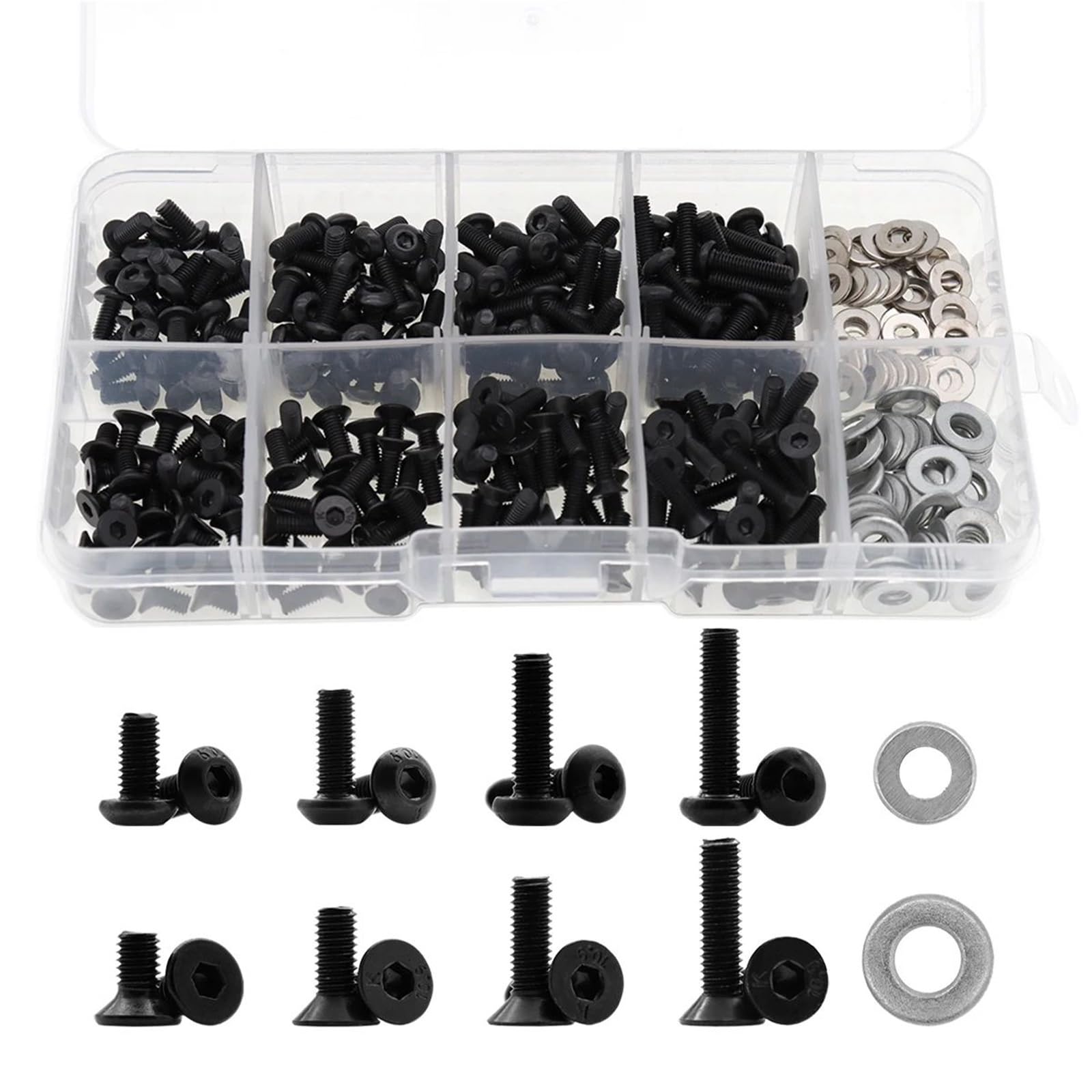 Caja Tornillos para Traxxas para Axial para Redcat 1/8/10 RC Kit Piezas para RC