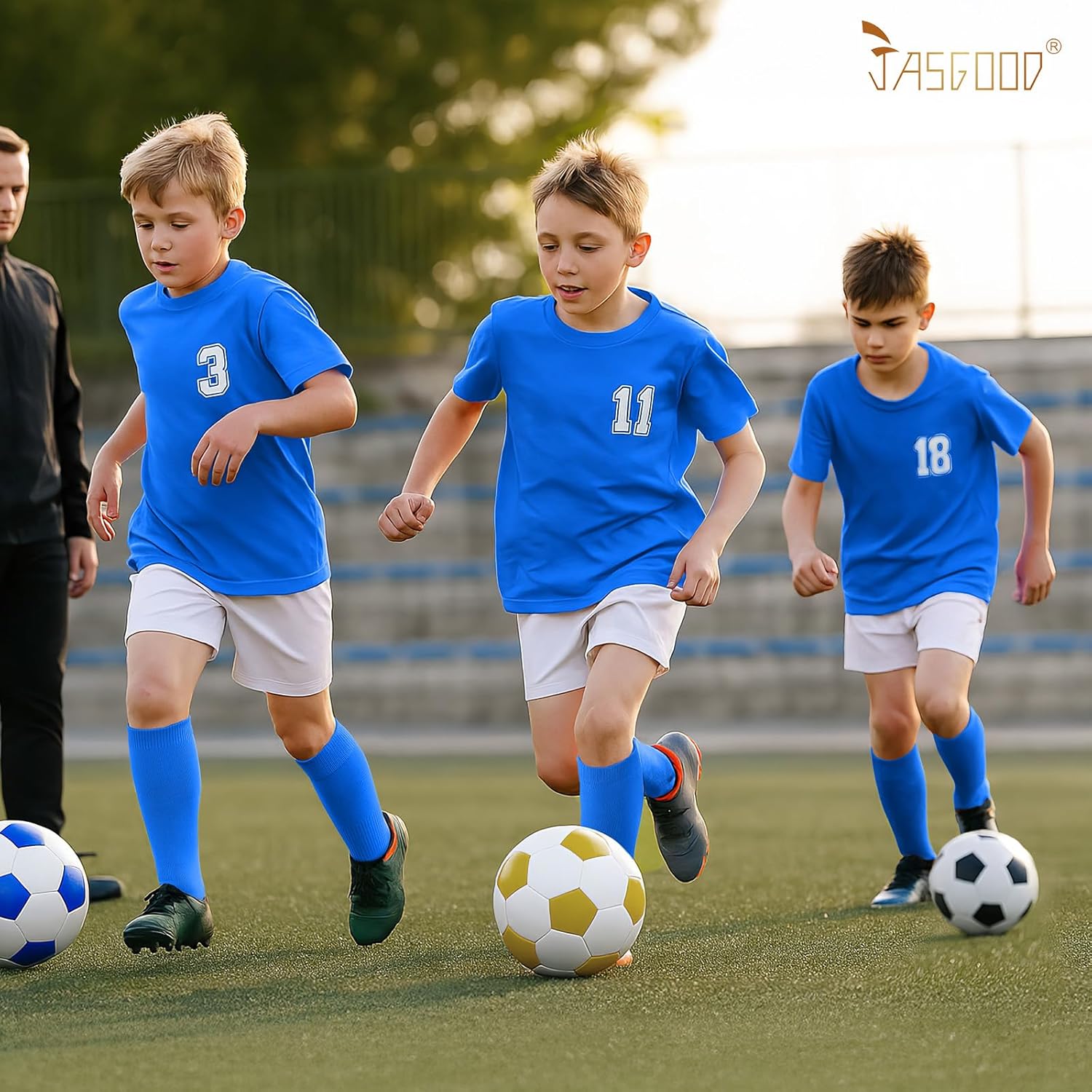 JASGOOD Baseball Socks and Belt Combo Set Softball Socks Baseball Elastic Belt for Youth Boys Girls Adult - Image 2