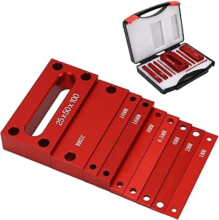 9PCS Height Gauge Blocks, Laser Etching Scale Setup Bars Table Saw Accessories, Metric Gauge Aluminum Alloy Setup Blocks for Woodworking, ±0.001in Accuracy Practical