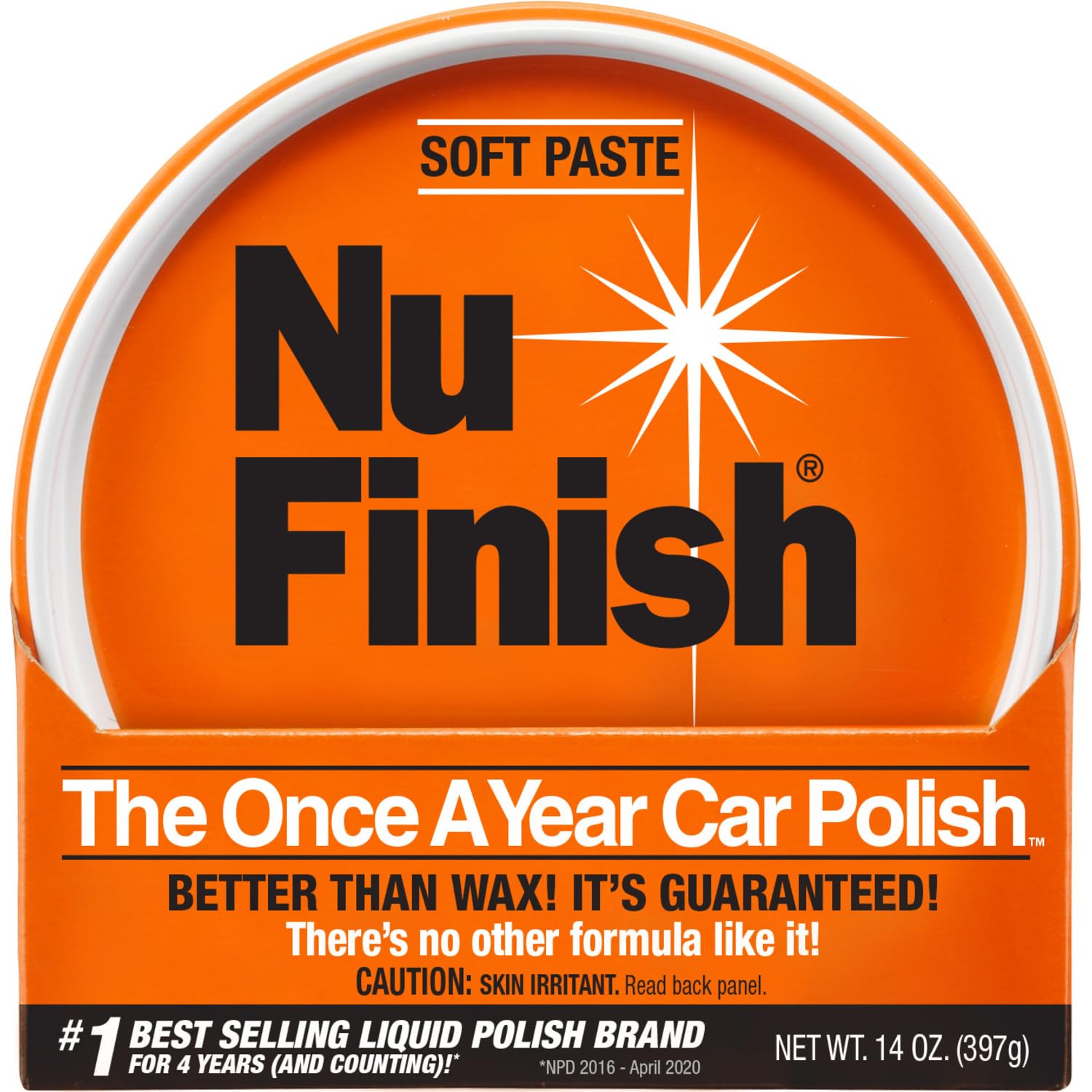 Nu Finish Car Polish by Nu Finish, Better Than Wax Paste Polish for Cars, Trucks, 14 Oz Each