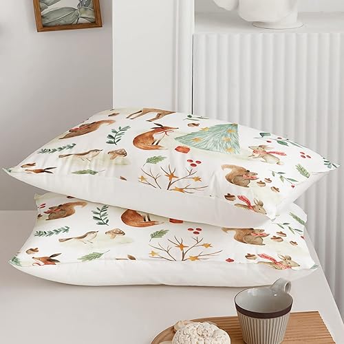 Miniatura 6 de QOOMO Edredón de animales salvajes tamaño matrimonial, juego de edredón de Navidad para niños, adolescentes, niñas, niños, juego de ropa de cama de