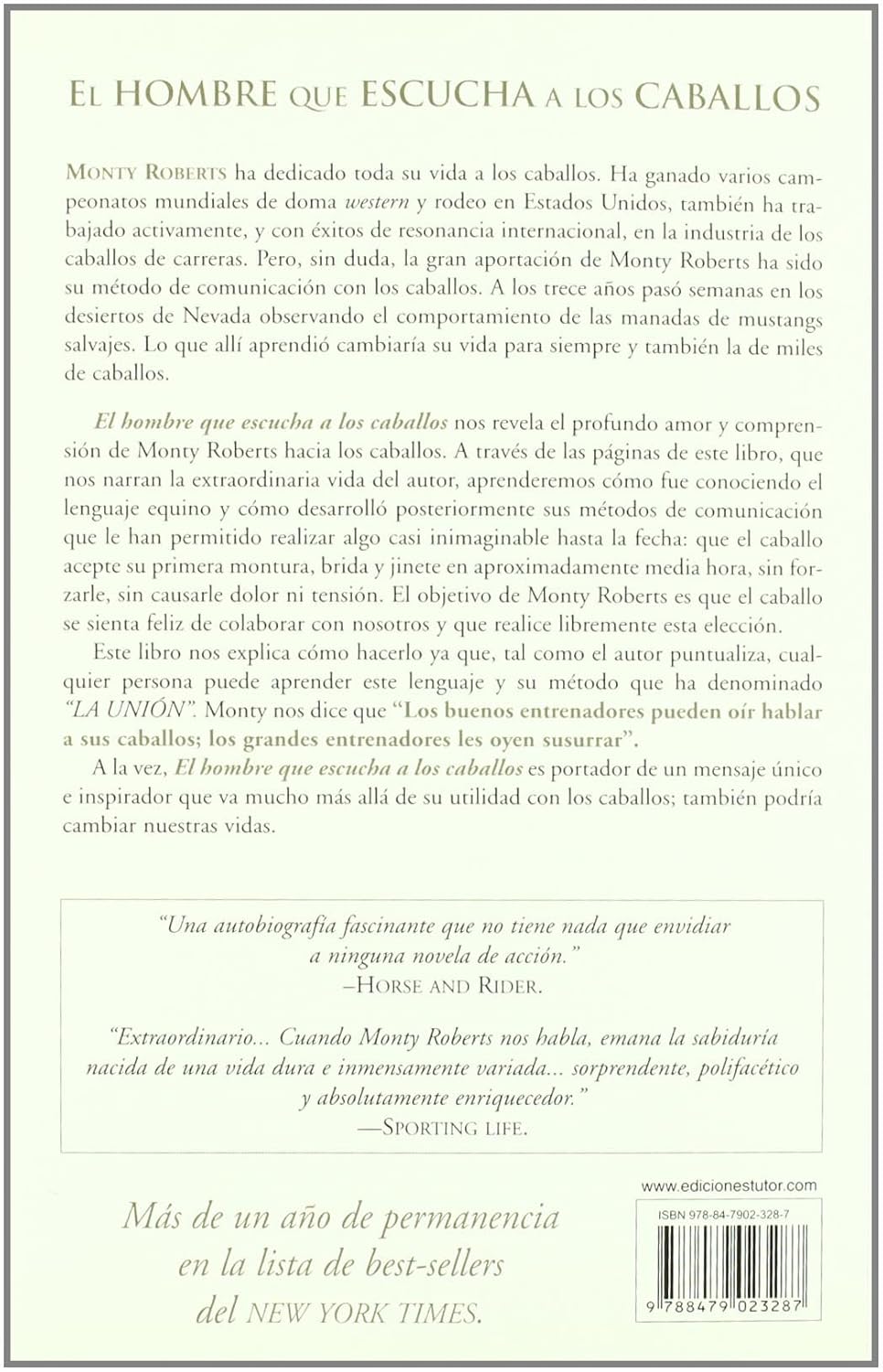EL HOMBRE QUE ESCUCHA A LOS CABALLOS      Paperback – March 22, 2002