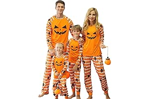 Festive Pumpkin Pajamas for Family Halloween Gatherings