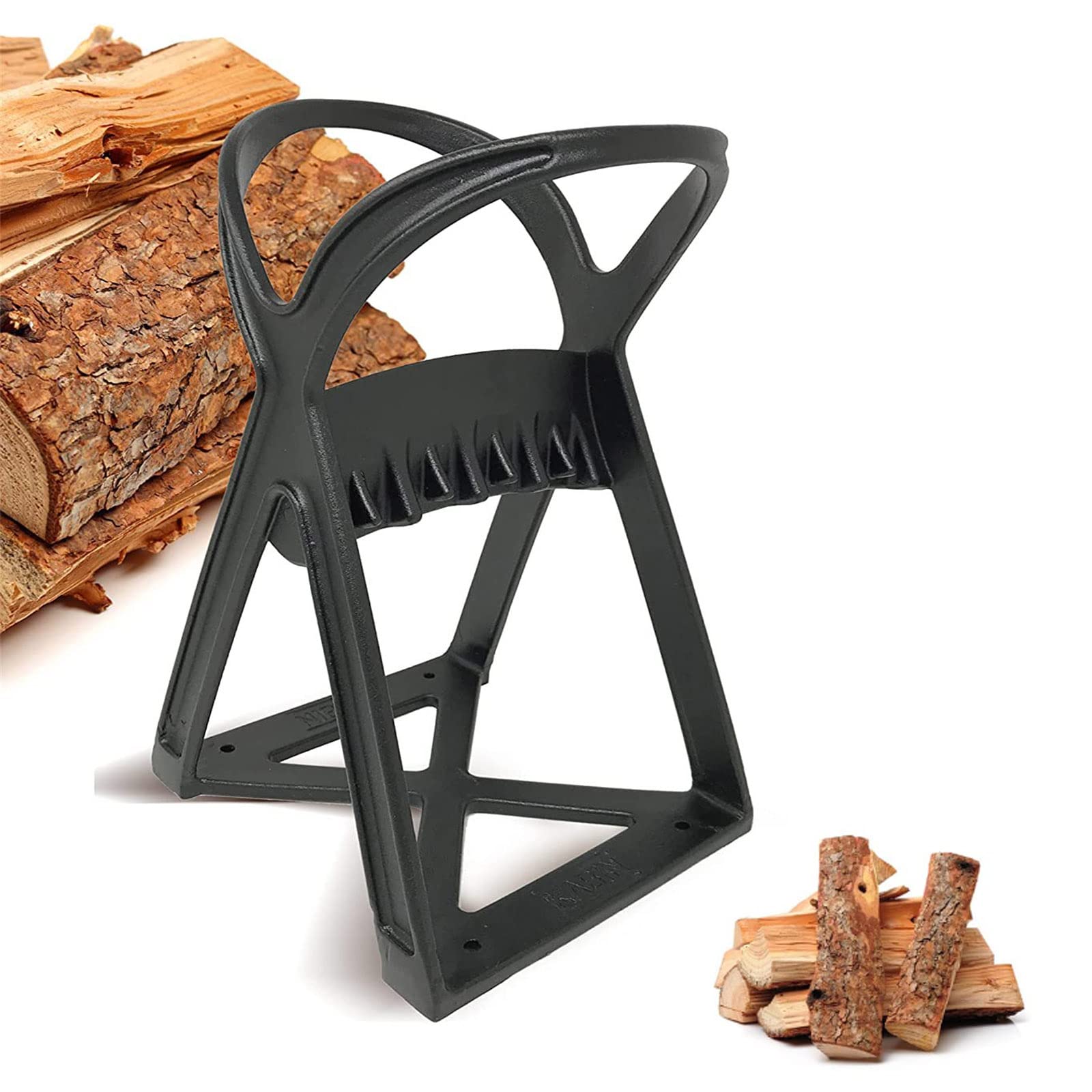 Divisor de Madera, Herramienta Manual para Partir Madera con Base en Forma de X, cuña para Partir Troncos de Acero para el hogar, Campamento, Hoguera, Chimenea