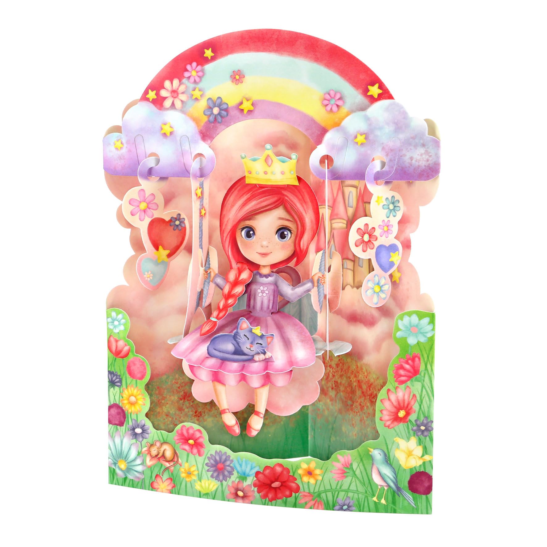 SANTORO Carte de vœux pop-up 3D – Princesse de conte de fées – Pour enfants, famille, anniversaire, occasion spéciale