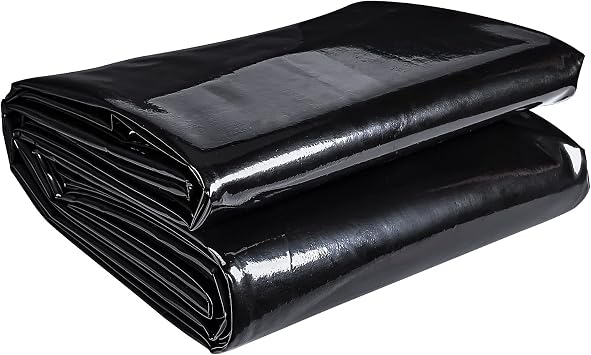 ToLanbbt Pond Liner 13 x 20 Ft HDPE Pond Liners, 20 Mil UV Resistant Preformed Pond Liner Easy Cutting, Pond Liner for Natural Looking Ponds, Waterfall, Koi Pondsand Water Garden Black