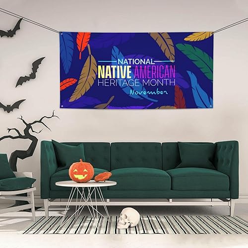 Miniatura 103 de Telones de fondo del mes de la herencia de los nativos americanos para fiestas de vacaciones, fondo de fotografía para interiores y exteriores, Negro