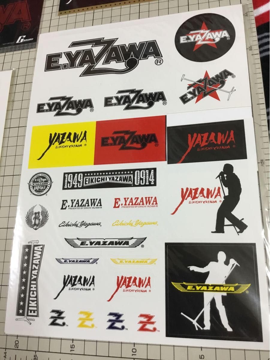 矢沢永吉 E.YAZAWA グッズセット ステッカー・ポストカードセット・ノート 6枚セット】矢沢永吉 E.YAZAWA ステッカー シール まとめ売り