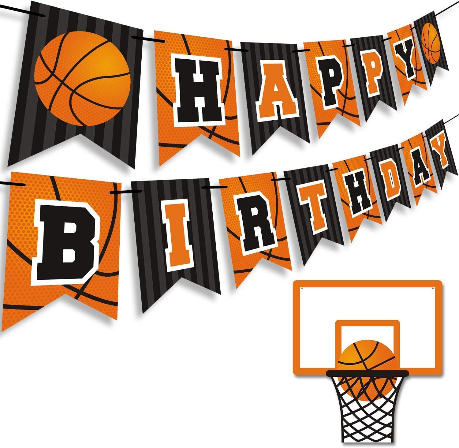 Basketball Happy Birthday Banner
