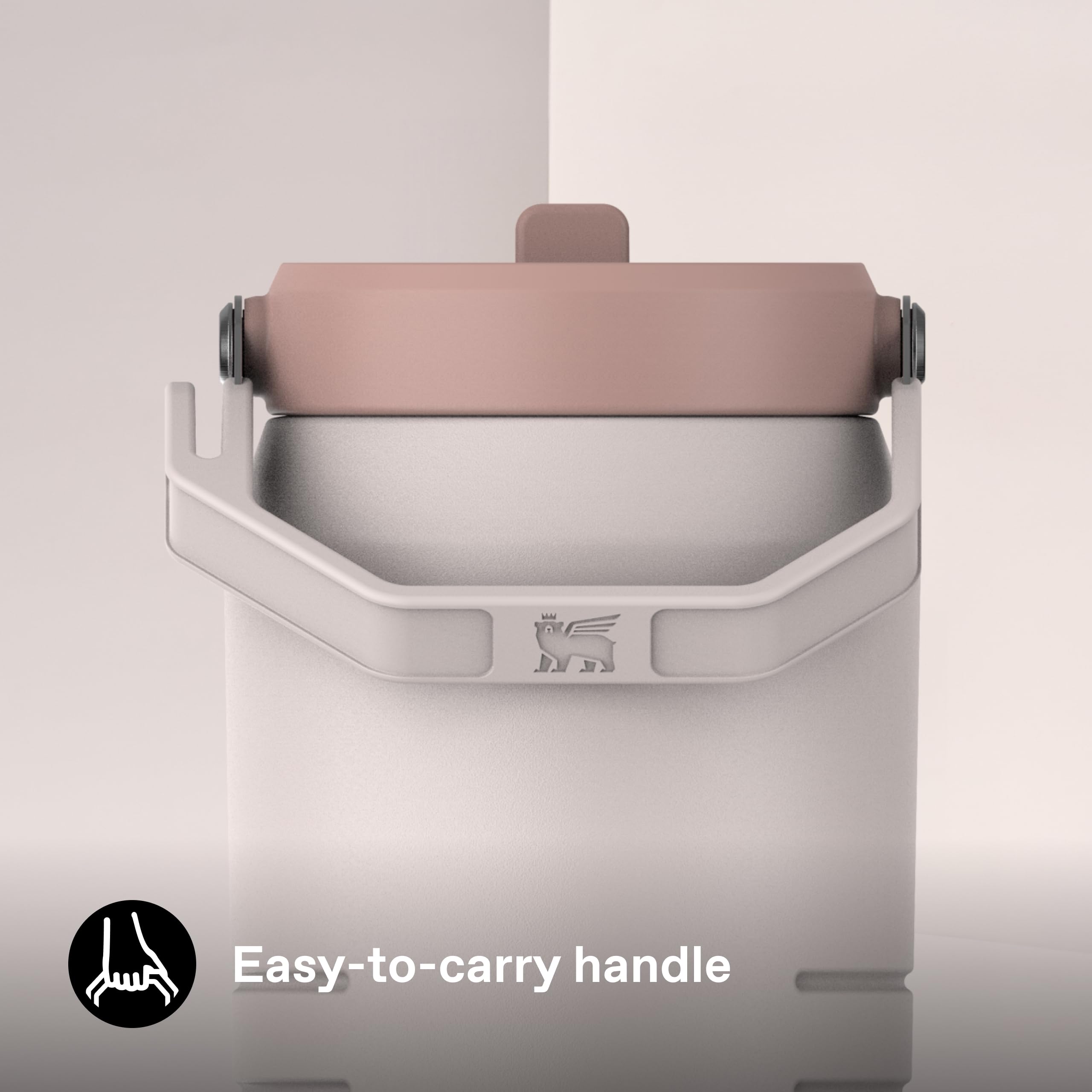 Stanley 1913 IceFlow Flip Straw 2.0 Jug 1.9L - Rose Quartz | Kühlt 20 Std. - 4 Tage eisgekühlt - Auslaufsicher - BPA-frei - Spülmaschinenfest