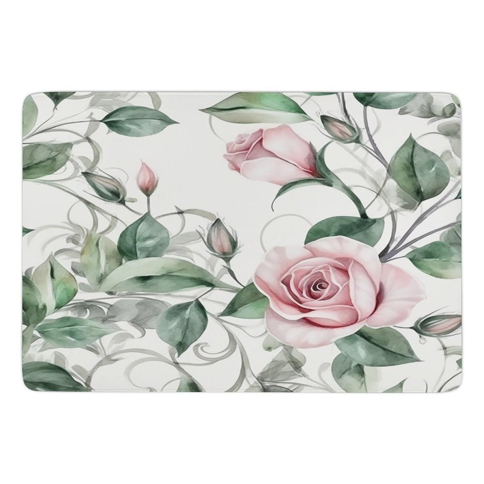 Tapis de sol en velours imprimé rose pour chambre et terrasse couverte