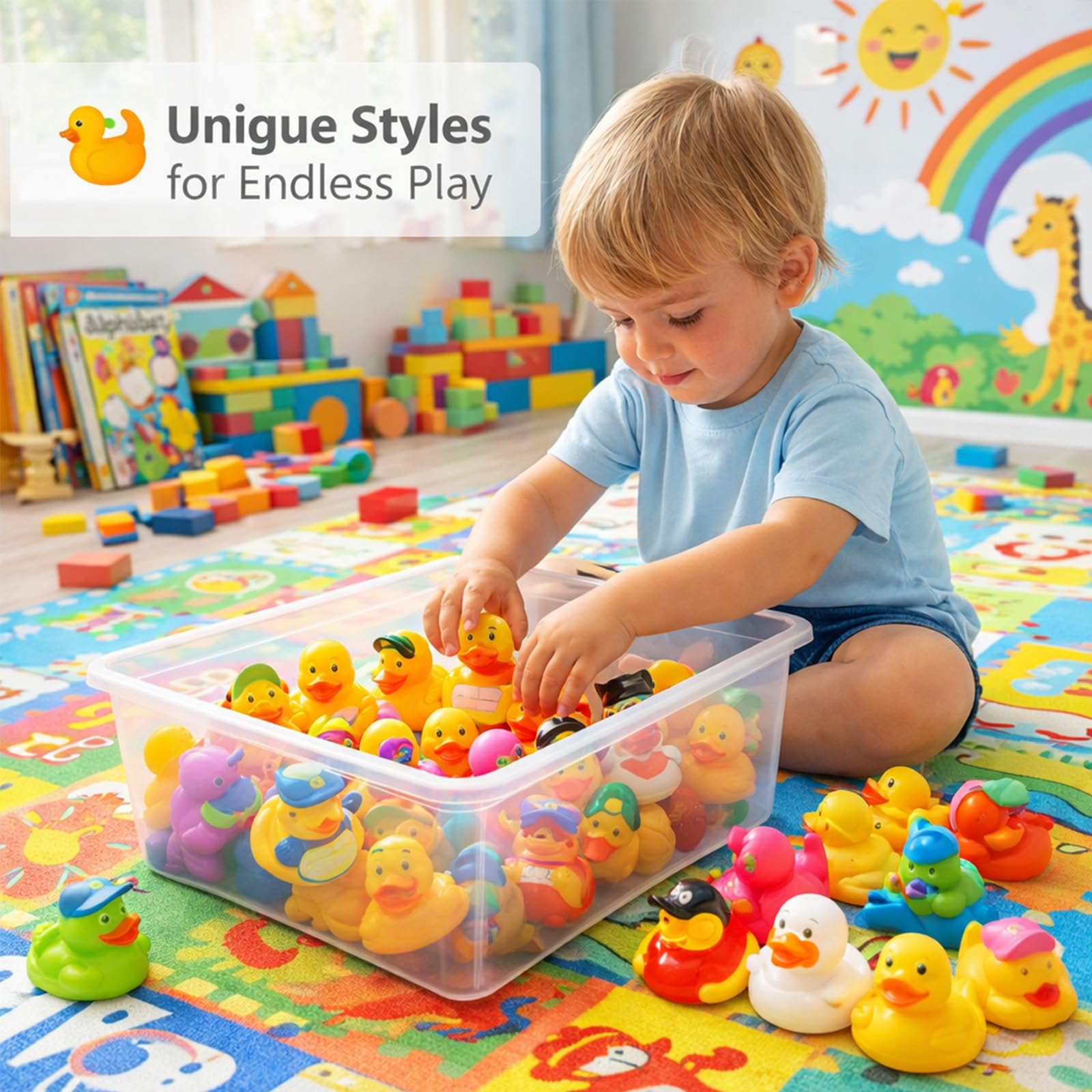 20 Pcs Rubber Ducks, Assorted Plastic Ducks, Gifts Party Favors Bag Fillers - Image 3