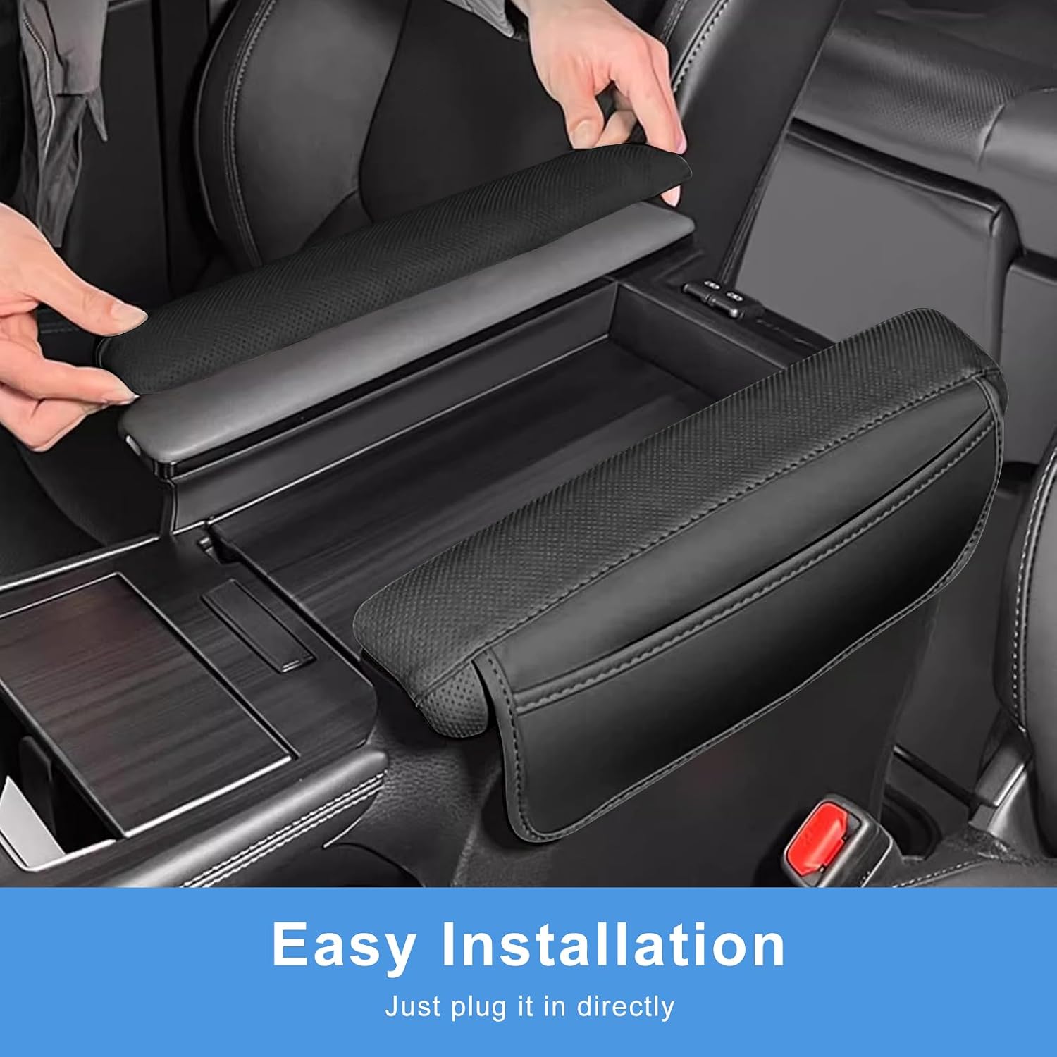 6PCS Center Console Cover Armrest Pad for Toyota Sienna LE XLE XSE Limited Platinum Woodland 7/8 Passenger 2021-2026 Accessories, Leather Armrest Cover with Storage Pocket, Full Protection (A)