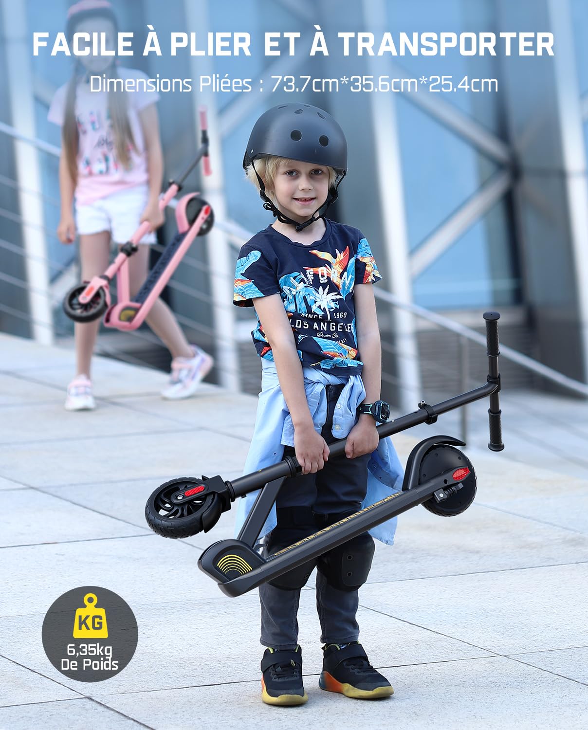 FanttikRide C9 Trottinette Électrique pour Enfants, 10/16 km/h, 8 km | Écran LED, Hauteur Réglable, Pliable et Légère, pour Enfants de 1,2 à 1,6 m, jusqu'à 60 kg