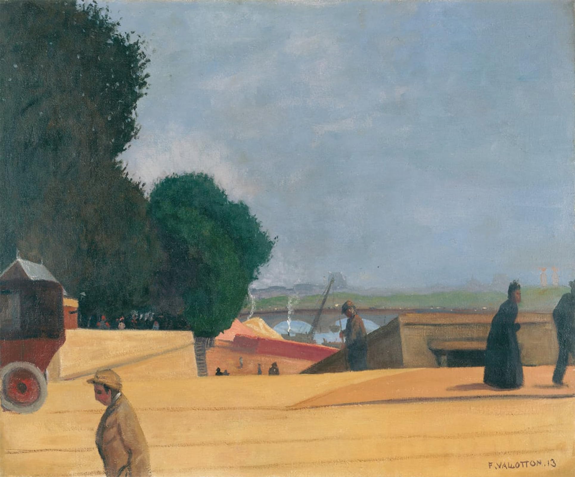 Tableau Toile Entrée au Pont De L'alma par Vallotton 60x90cm - 5