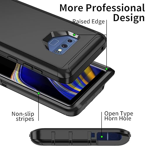 Miniatura 4 de Funda para Galaxy Note 9, a prueba de golpes, a prueba de caídas, a prueba de polvo, protección de cuerpo completo de 3 capas, funda rígida de alto