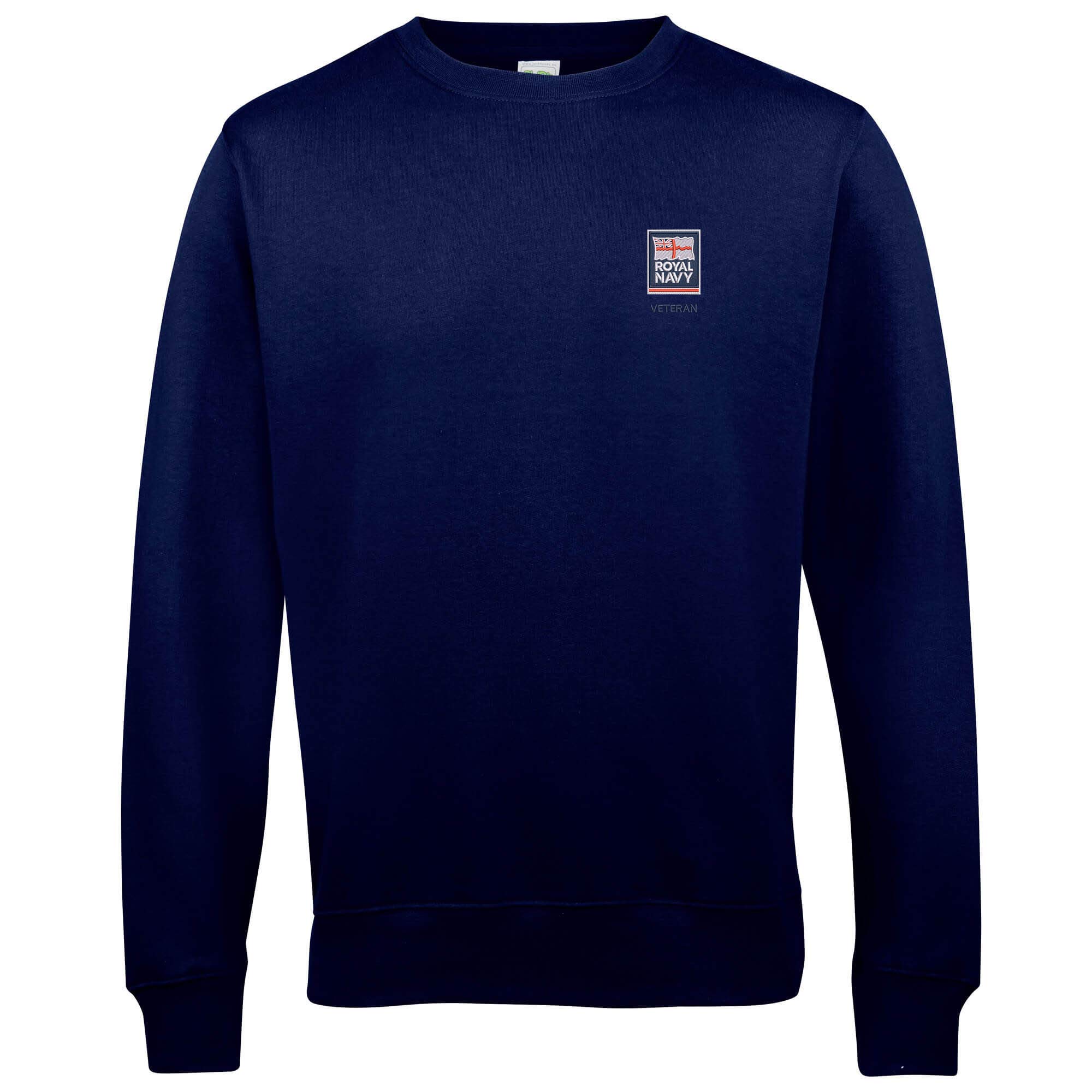 Pineapple Joe's Men's Navy Royal - Armed Forces Veteran Sweatshirt. Medium