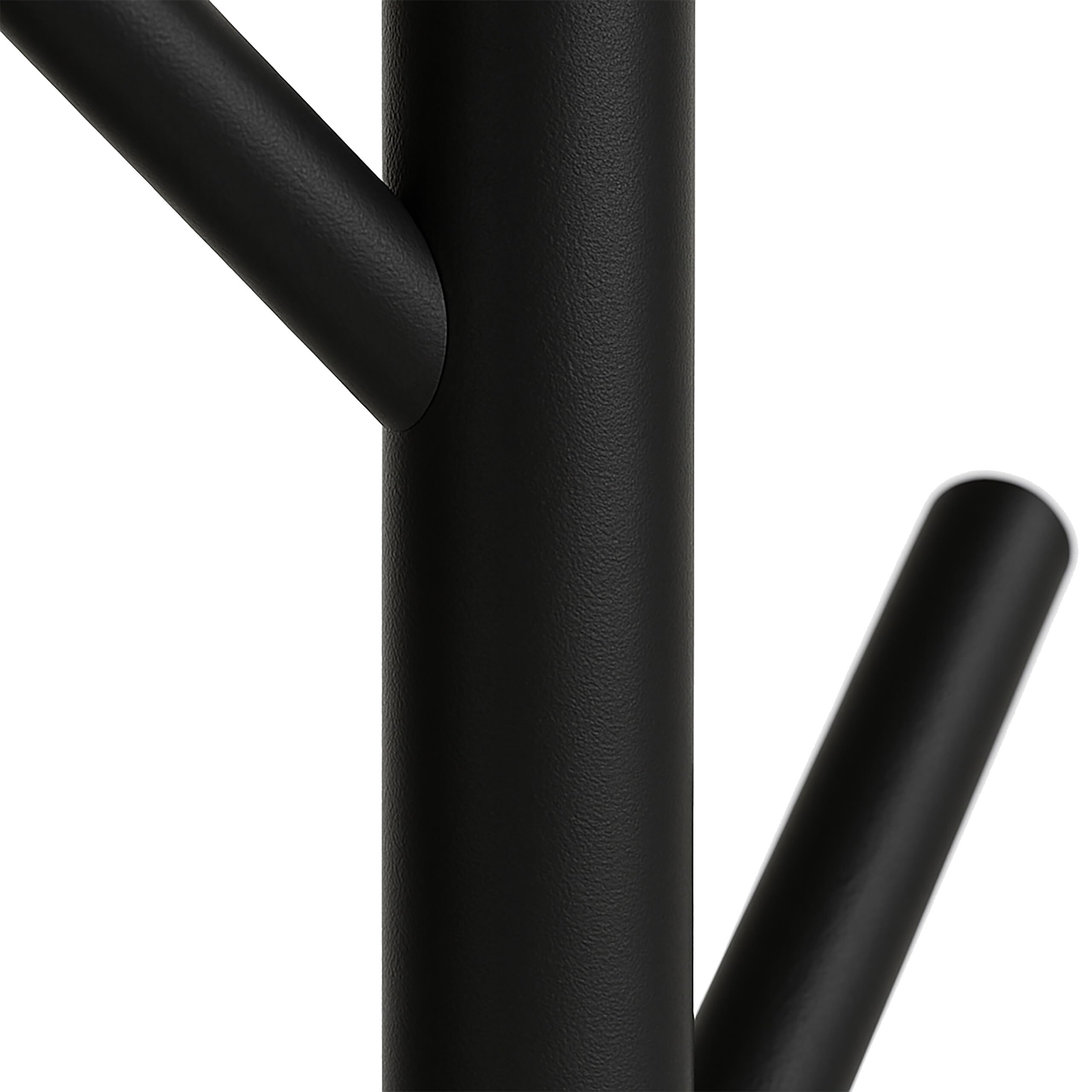 Relaxdays Appendiabiti a Forma di Albero, 8 Ganci Appendi Abiti, Attaccapanni HLP: 177x30x30 cm, in Legno e MDF, Nero