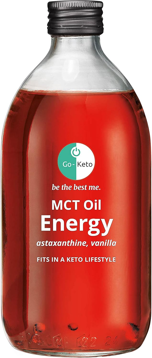 GoKeto MCT Oil Energy 500ml Premium MCT Oil C8/C10 with astaxanthin
