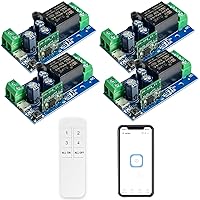 Vista 9 de Módulo de relé inteligente inalámbrico Ewelink WiFi USB 5V/12V/24V/48V, interruptor de encendido/apagado remoto autobloqueante, compatible con Alexa