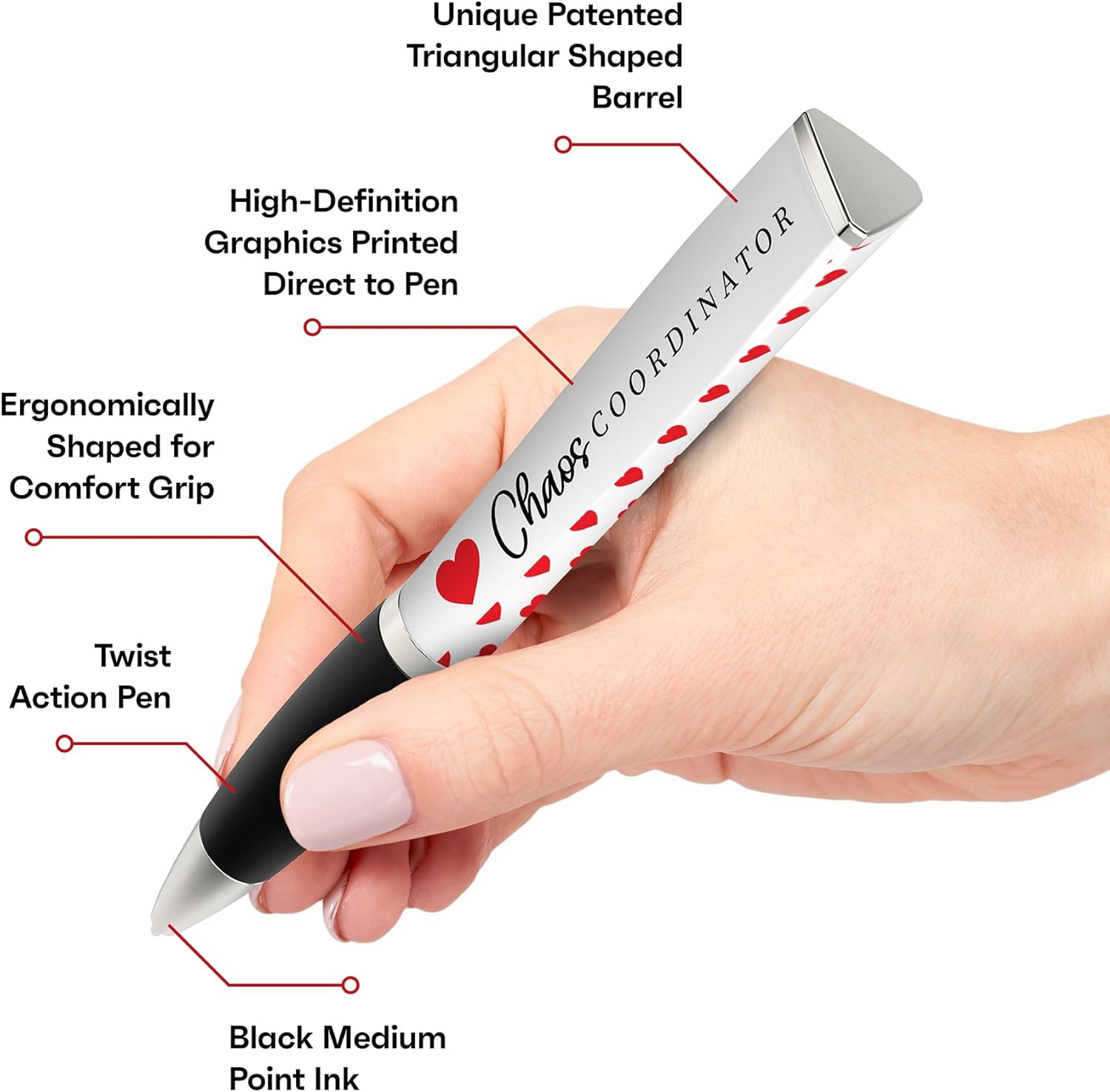 Chaos Coordinator Ballpoint Pen - Coworker, Boss, and Thank You Gift for Women & Men - Boss Lady Gift (25pk-No Case)