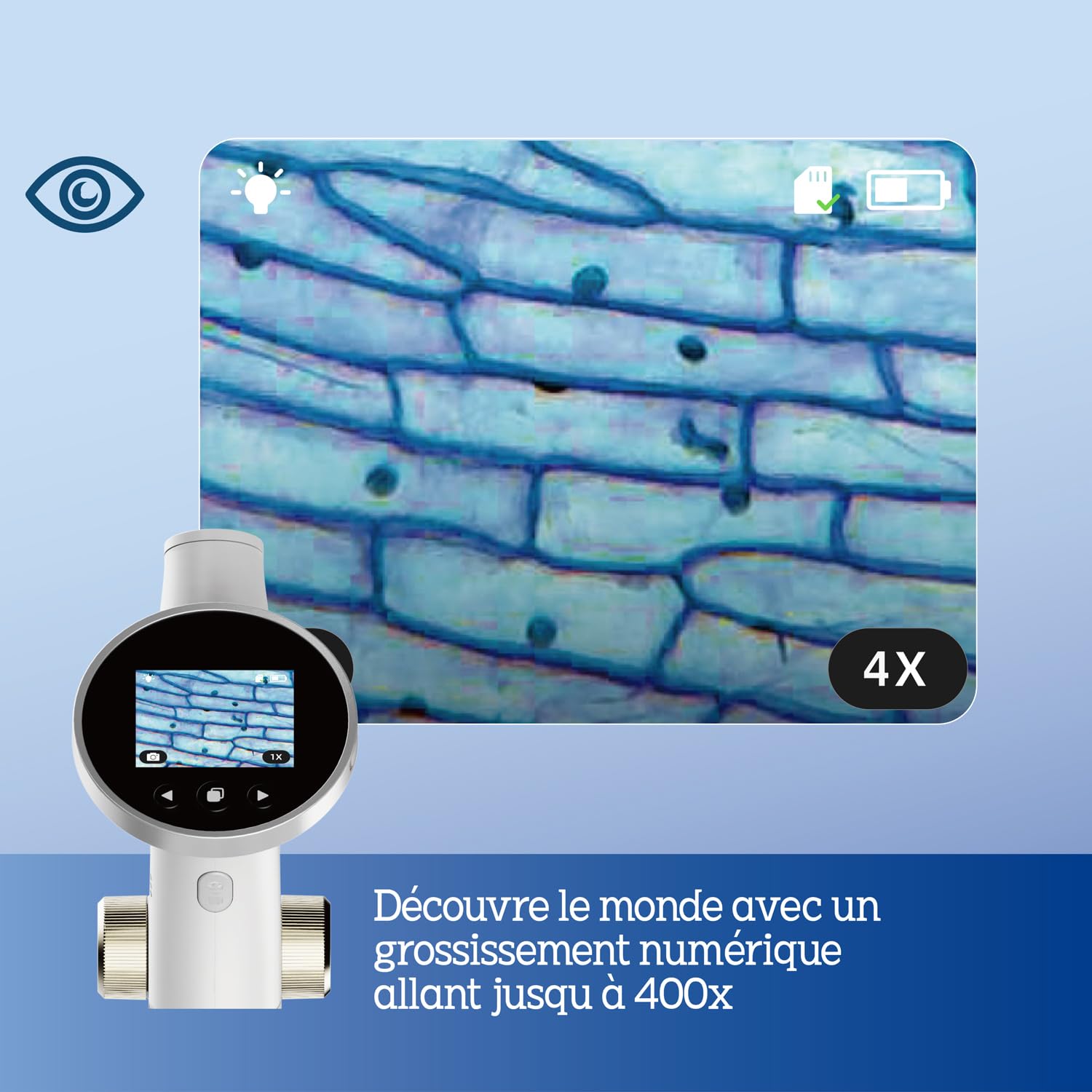 Canal Toys - So Science - Microscopio Video Vision 1000 per bambini a partire da 8 anni – Microscopio elettronico portatile con schermo HD - Zoom ad alta precisione - Kit STEM educativo scientifico