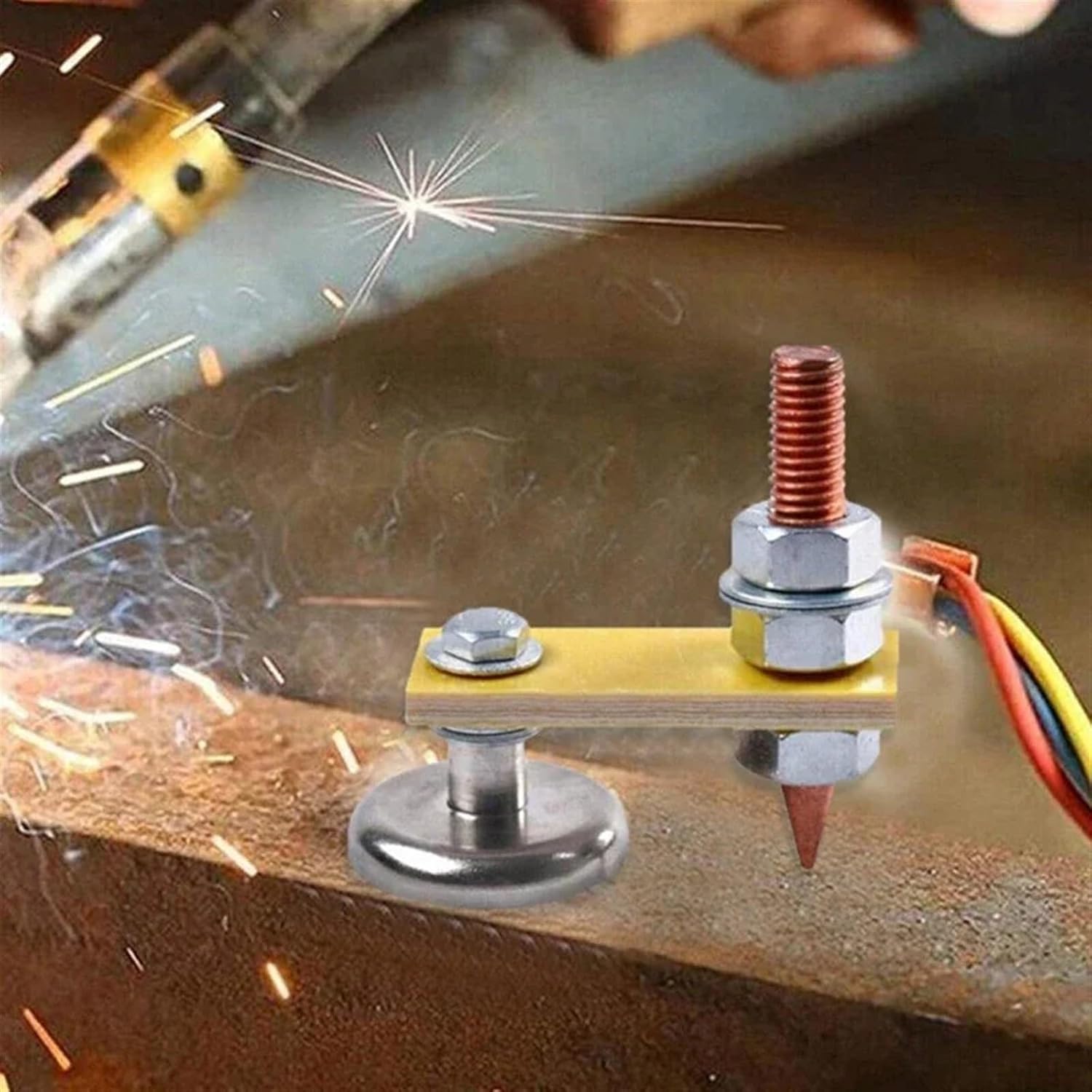 1PCS Welding Magnet Head Magnetic Welding Fix Ground Clamp Strong Magnetic Welding Support for Electric Ground Tools
