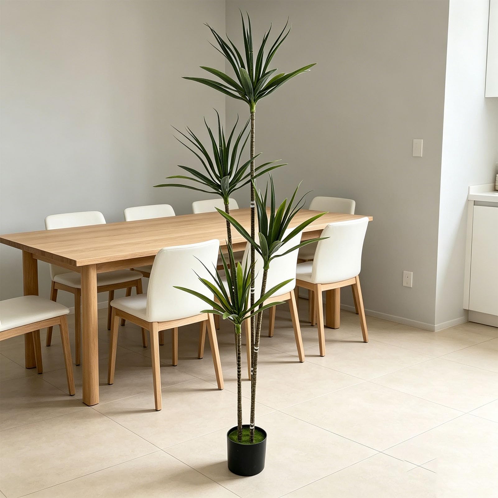Generic Pianta Finta di Albero di Agave Artificiale, Regalo Perfetto per Inaugurazioni Domestiche o Compleanni, Decorazioni per Interni, 49" (180 cm)