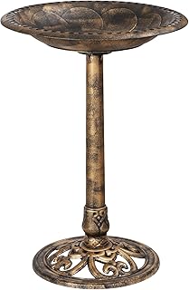 ZENY Outdoor Garden Bird Bath 28Inch Weather Resistant Polyresin Birdbat...