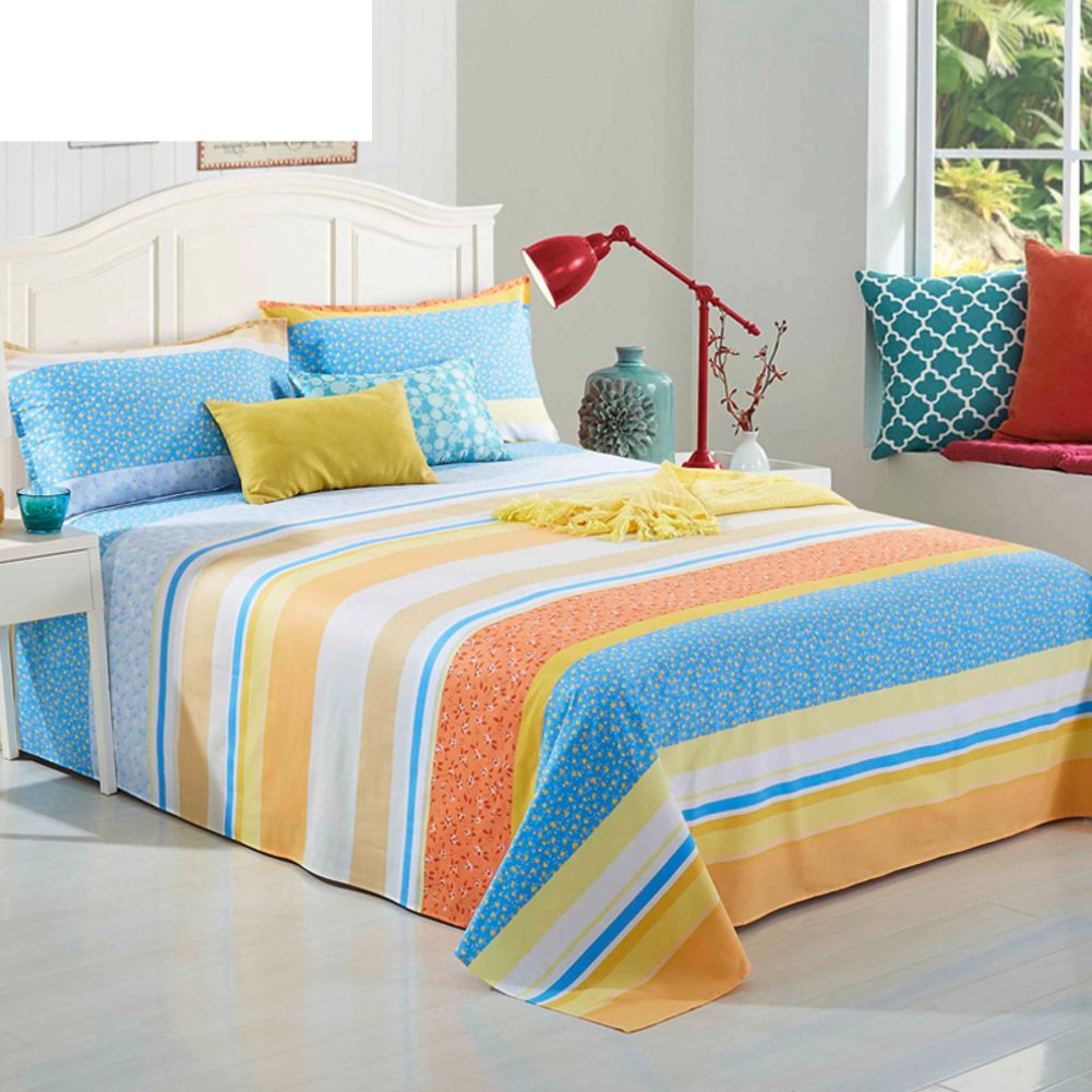 Draps en coton dortoir étudiant anti-usure pour lit double 230x230cm