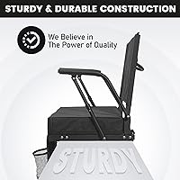 Vista 8 de Sheenive Asientos de estadio extra anchos para gradas (380 libras) – Suave y cómoda, silla grande y alta con soporte para la espalda, 2 piezas