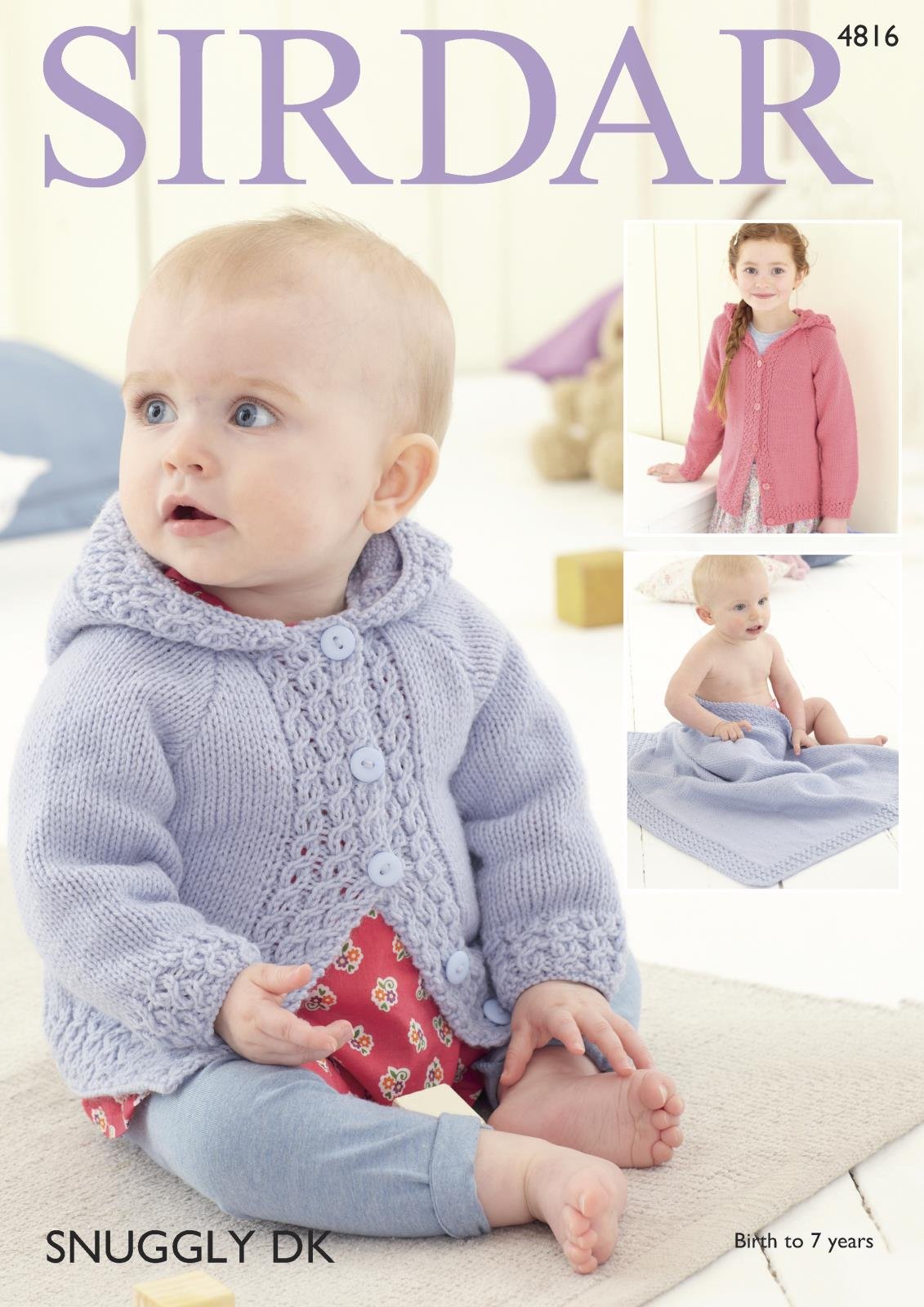 Sirdar Snuggly DK Knitting Pattern - 4816 Jacket & Blanket