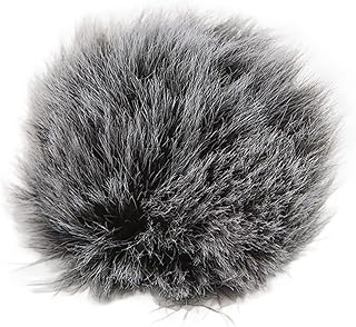 Lavalier Microphone Wind Screen Furry Muffs 0.5cm / 0.2in,Wind Shield Mic Windshield Muff Fur,Microphone Furry Windscreen Muff Lapel Microphone Cover (Black White)
