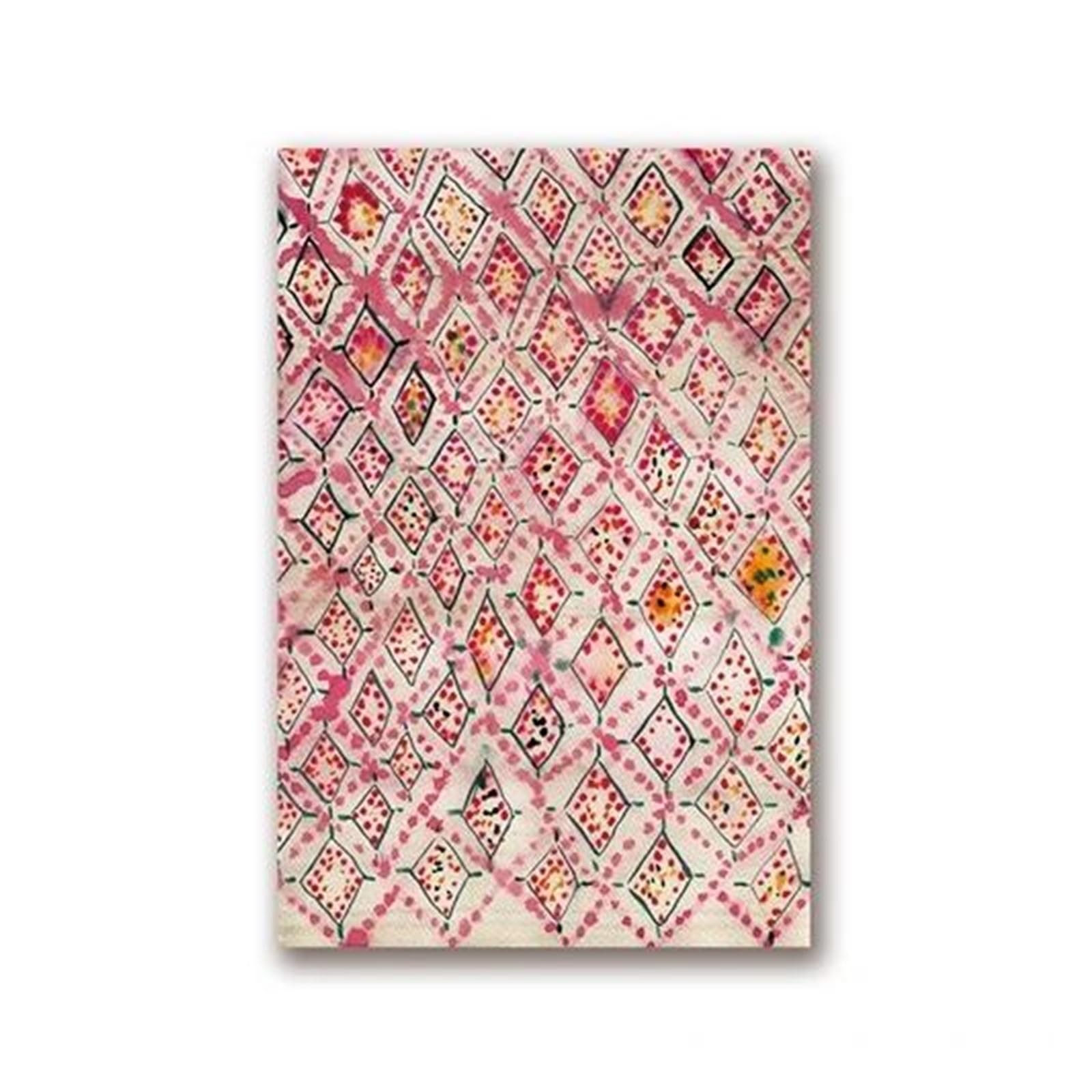 Affiche roses de tapis marocain pour créer un salon chaleureux au style bohème et éclectique