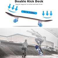 CLYCTIP 31" Cruiser Skateboard 8 rétegű juharfa ABEC-11 csapágy kezdőknek 3