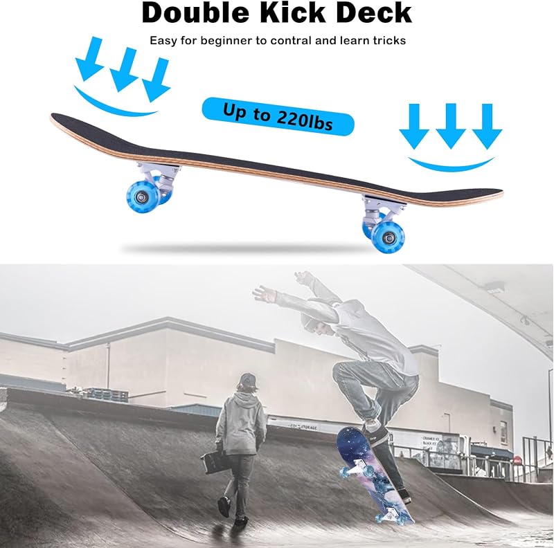 CLYCTIP 31" Cruiser Skateboard 8 rétegű juharfa ABEC-11 csapágy kezdőknek