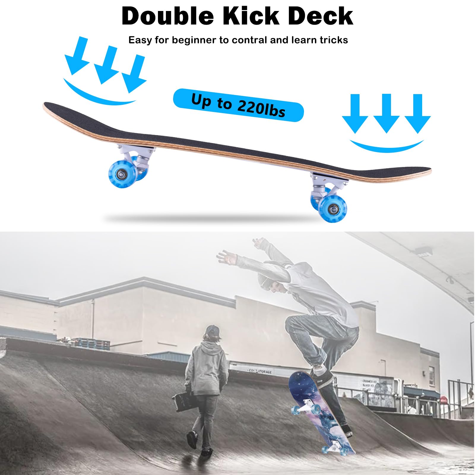 Amazon.com : Skateboard,31 x 8 inch Complete Skateboards for