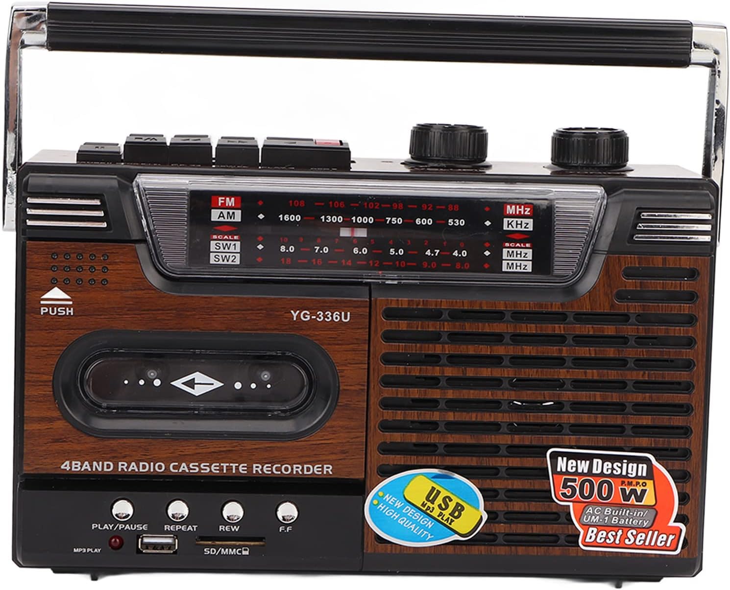 GROOV-E TRADITIONNEL BOOMBOX Portable CD & Cassette Jouer Avec Radio │ Écran LED EUR 57,46
