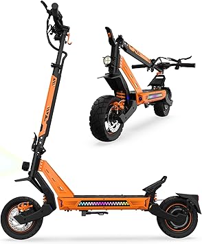 Electric Scooter Adults, Max Speed 28-31MPH, 28-31Miles, 10 Offroad Tire, 1000-1200W Motor, Shock Absorption, 330LBS, Foldable for Aldults CommutingANSI/CAN/UL/ULC 2272/2271 Black&Orange