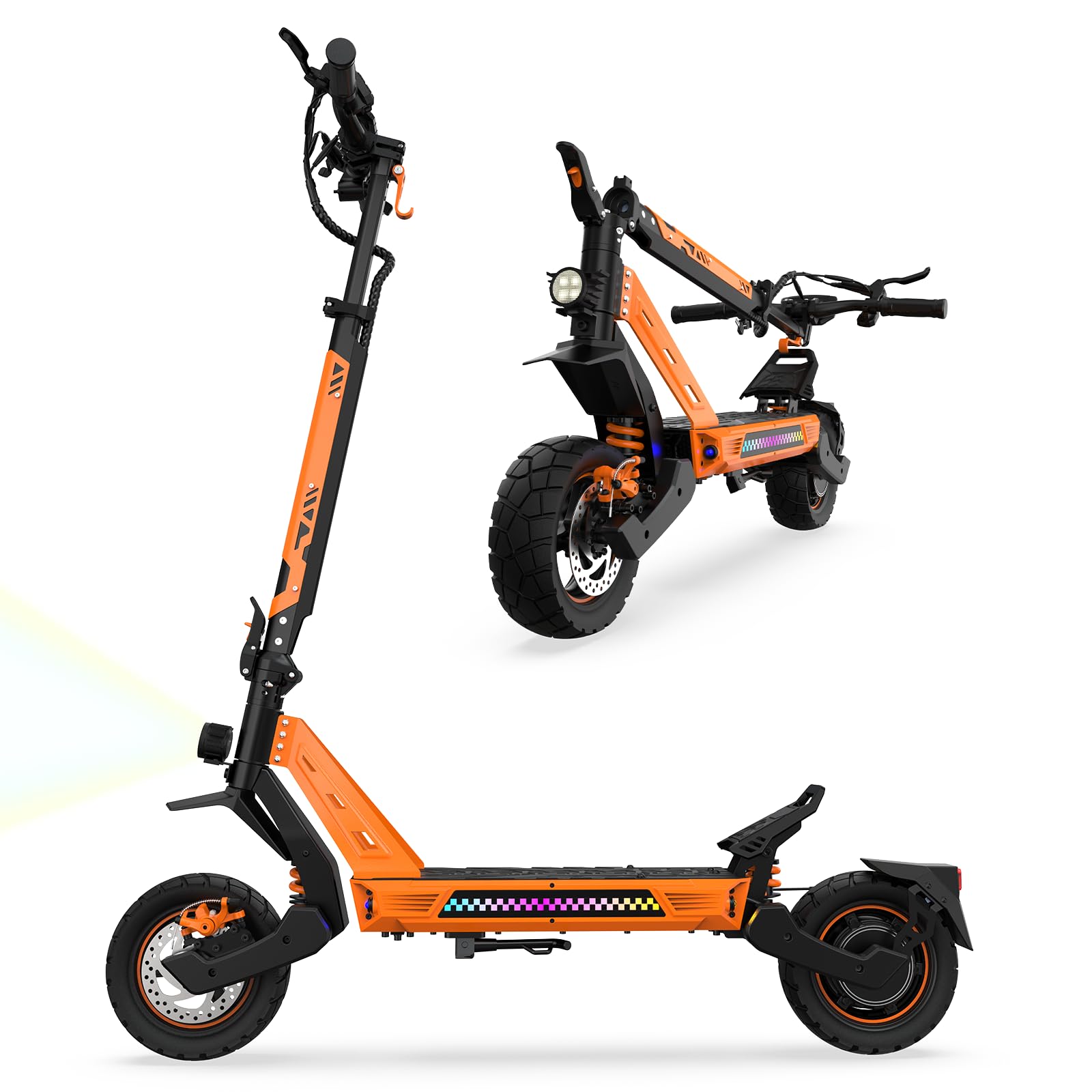 VELOFLOW Patinete eléctrico para Adultos, batería 23,4 Ah (autonomía 85 km), amortiguadores hidráulicos de Brazo (Delantero/Trasero), propulsión Doble + 2 Motores, Neumáticos 12", inclinación 35° — view 8