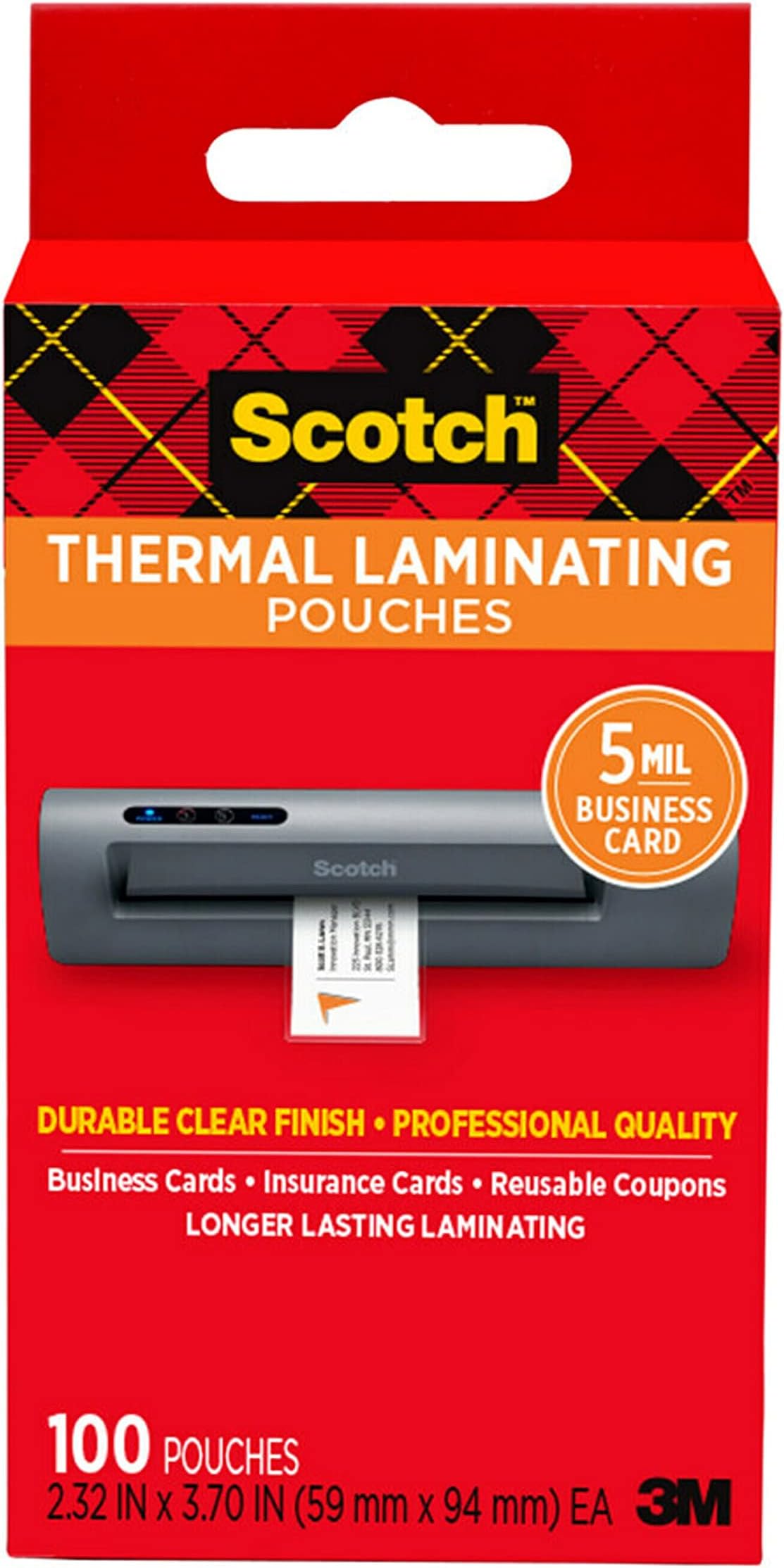 3M TP385450 Scotch Thermal Laminating Pouch Letter 8.
