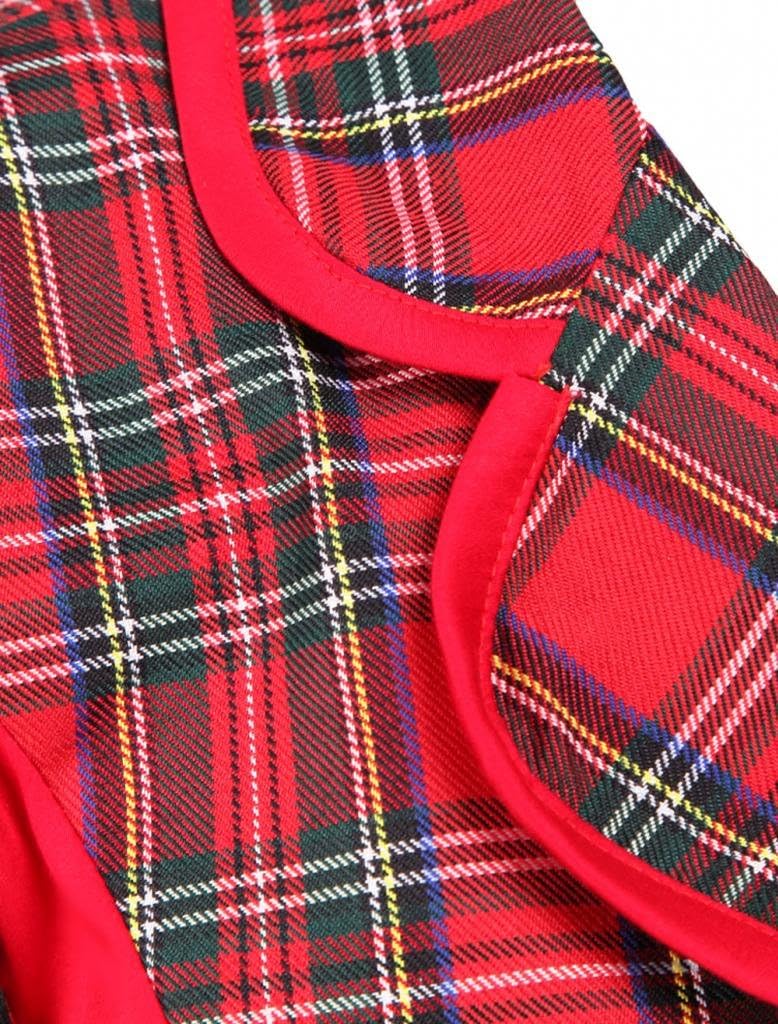 Hugme Cotton Red Gingham School Lolita Top and Skirt