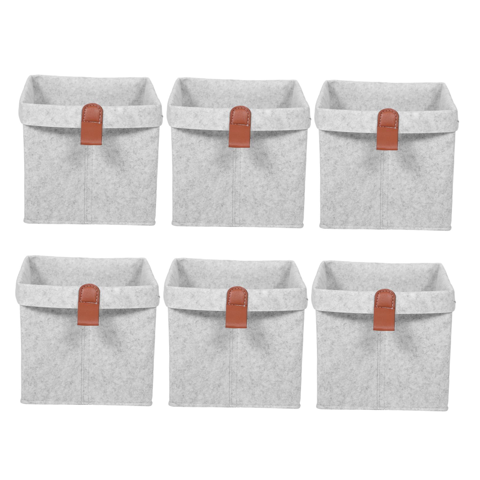 6 Stück-pack Faltbare Filz Aufbewahrungsboxen in Würfelform Platzsparendes Design Tragbar für Kinderzimmer und Schrankorganisation