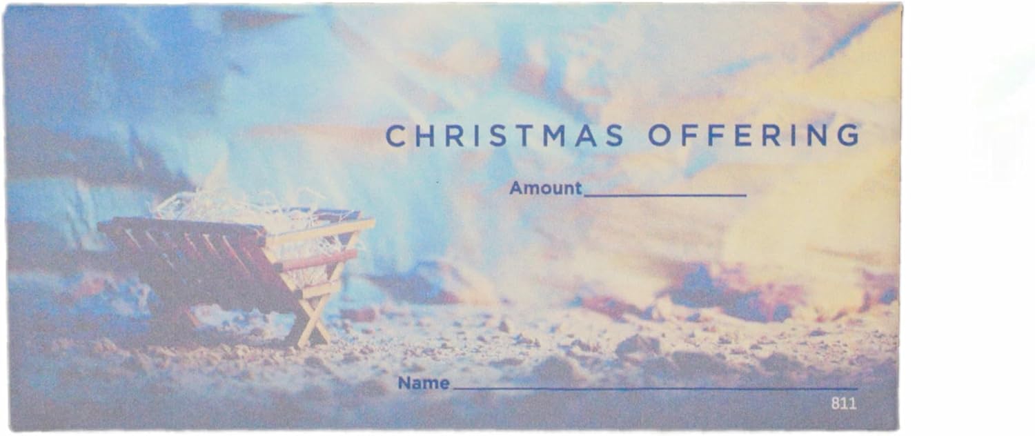 Christmas Offering Envelopes for Church | 3" x 6 5/16" | Bulk Christmas Supplies (500)