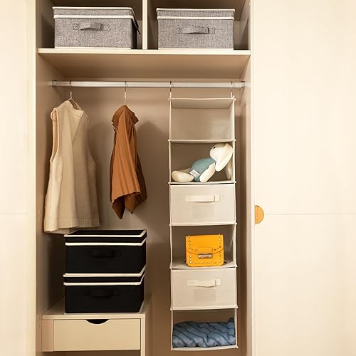 Miniatura 3 de DOMEraax Contenedores de almacenamiento con tapa, caja de almacenamiento de ropa plegable con asa para juguetes, libros, armario, dormitorio, hogar,